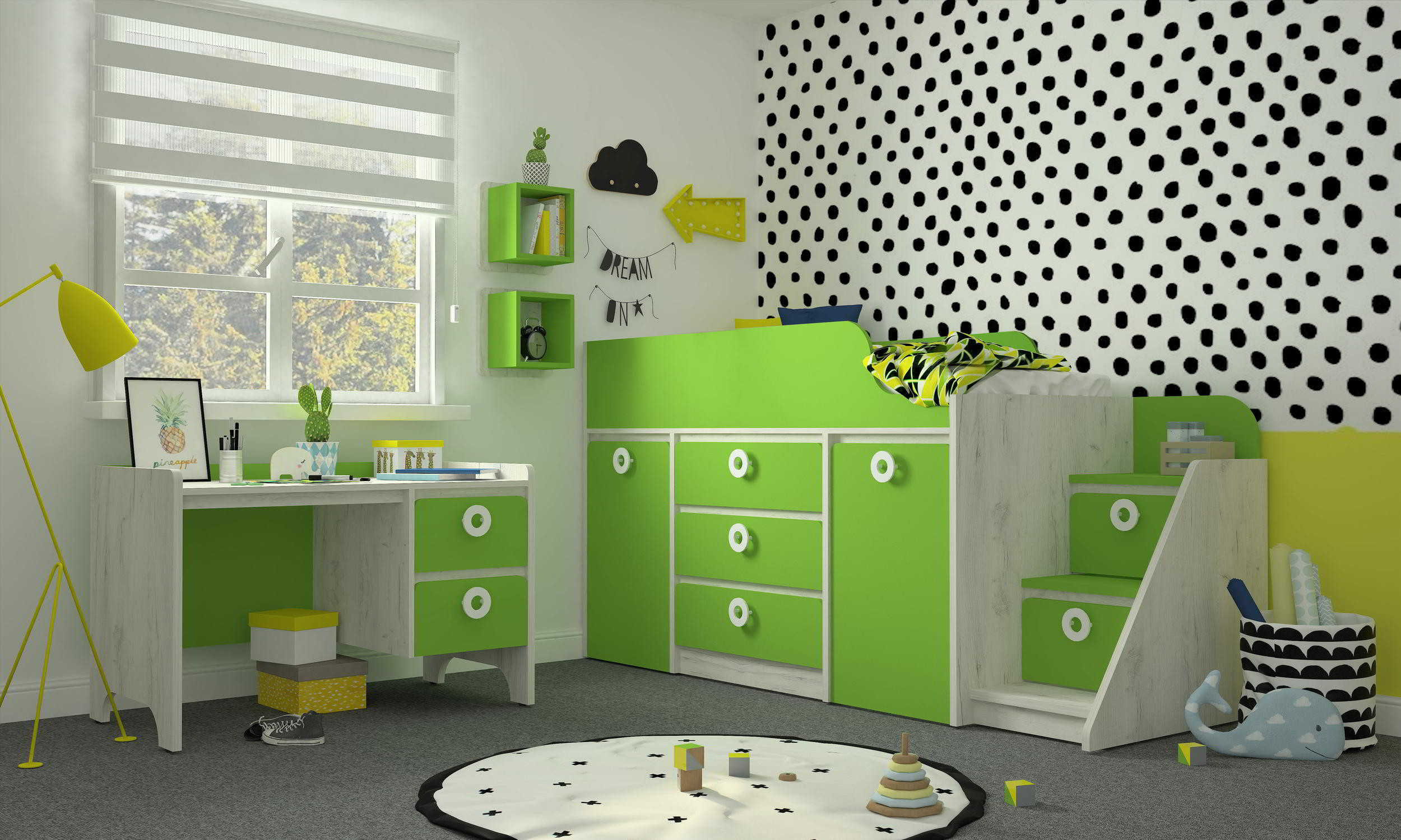 Мебель клюква Junior зеленая мамба